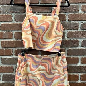 Altar'd State Multicolor Swirl Jumpsuit